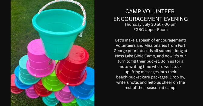 Ness Lake Bible Camp Staff Encouragement Evening