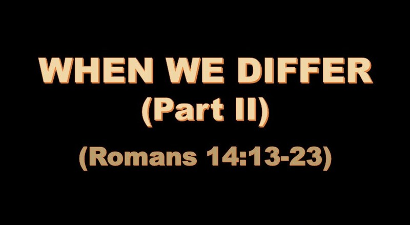 WHEN WE DIFFER