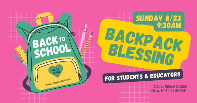 Backpack Blessing