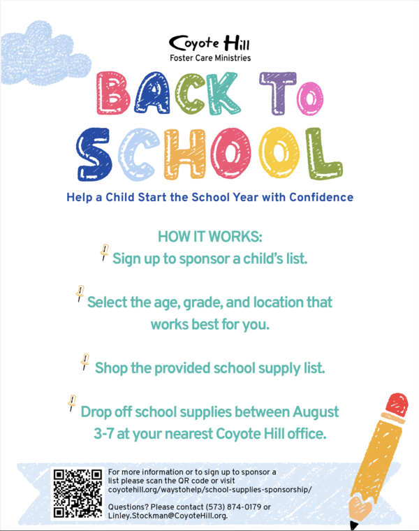 Coyote Hill School Supplies