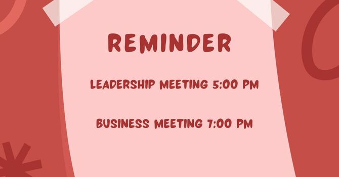 Monthly Meeting Reminders