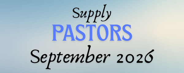 September 2026 Supply Pastors