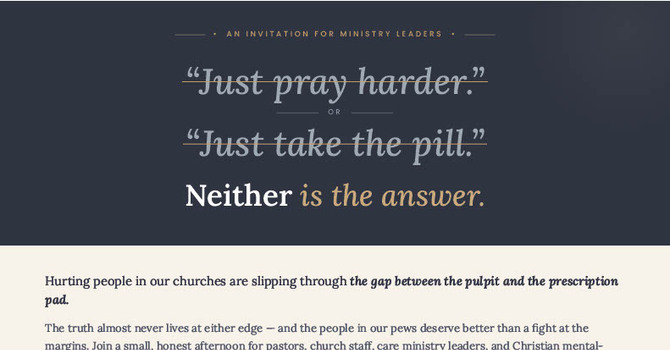 Ministry Leaders and Mental Health 