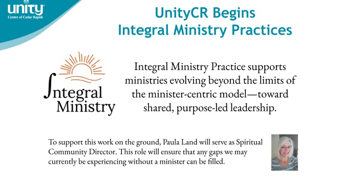 UnityCR Begins Integral Ministry Practices