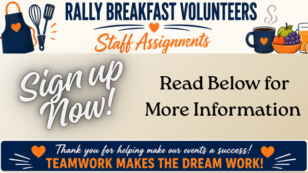 Rally Breakfast Volunteers Information 