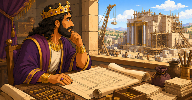 June 11, 1st Kings 5–6; 2nd Chronicles 2–3 image