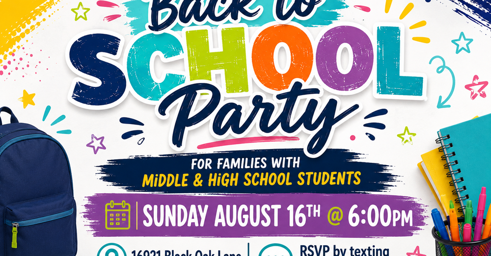 BACK TO SCHOOL PARTY