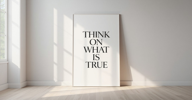 Think on What Is True image