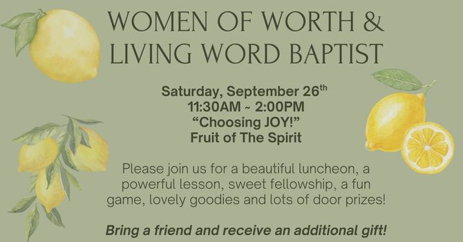 Women Of Worth Luncheon "Choosing JOY"