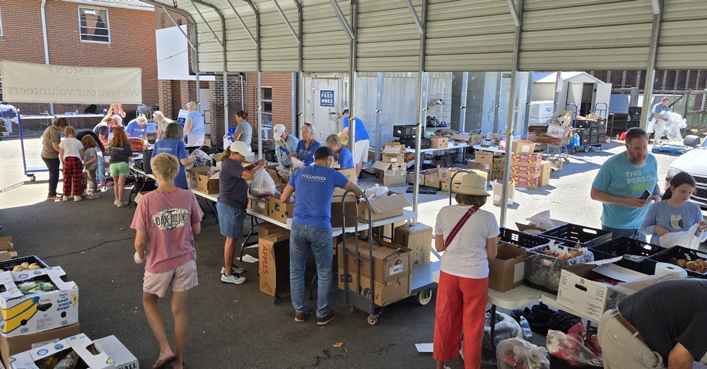 Prepare Food for Distribution at Food Pantry