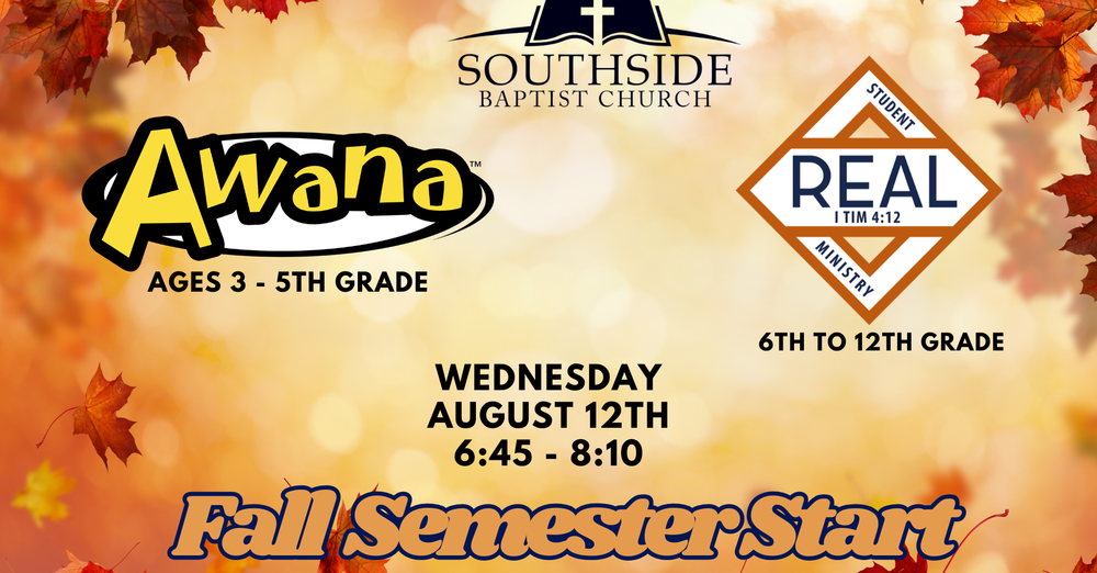 Fall Semester Youth Ministry Start