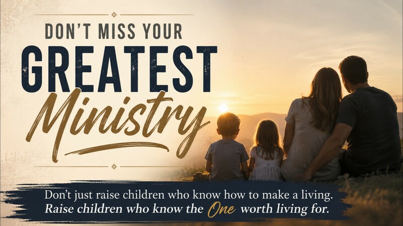 Don't Miss Your Greatest Ministry
