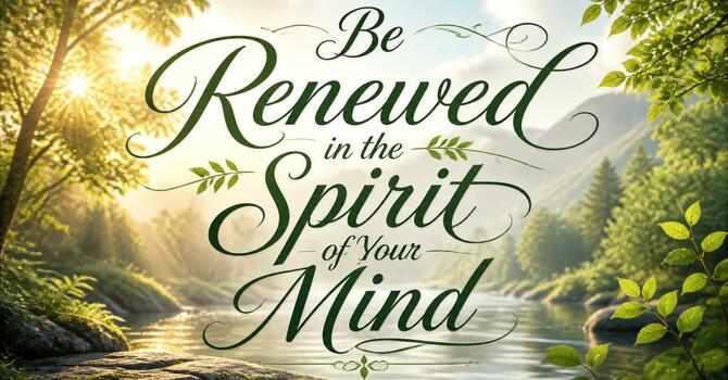 Be Renewed in the Spirit of Your Mind image