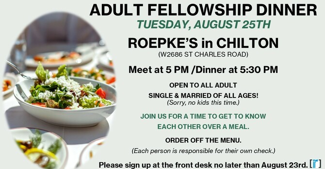 Adult Fellowship Dinner