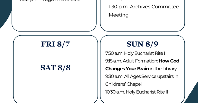 This Week at a Glance
