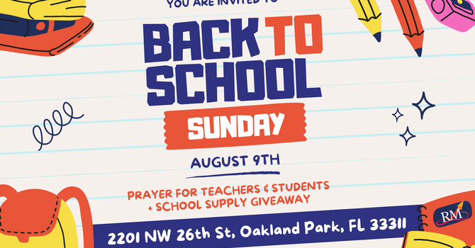 Back To School Sunday image
