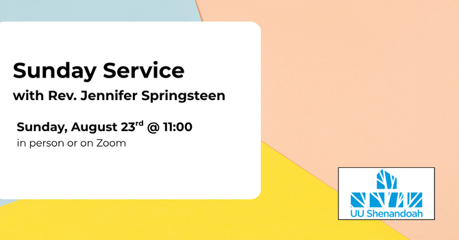 Sunday Service with Rev. Jennifer Springsteen