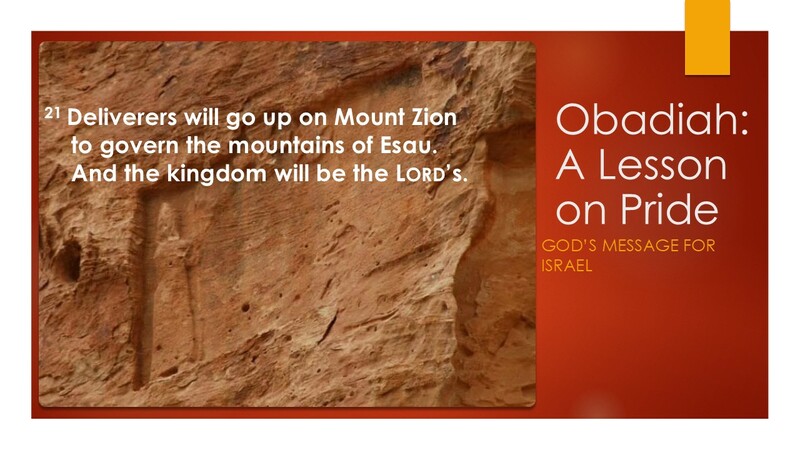 Obadiah: A Lesson in Pride