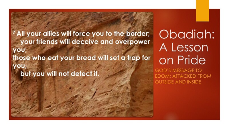 Obadiah: A Lesson in Pride