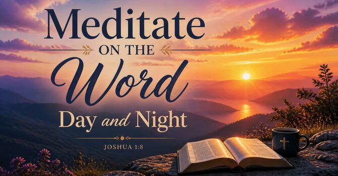 Meditate on the Word Day and Night image