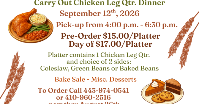 CARRY OUT CHICKEN BBQ DINNER
