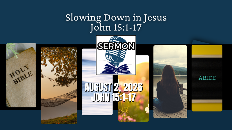 Slowing Down in Jesus