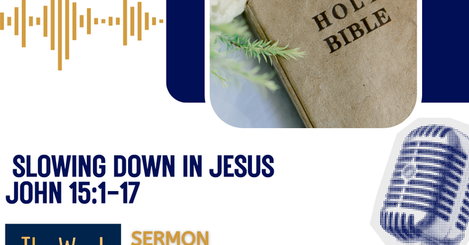 Slowing Down in Jesus.