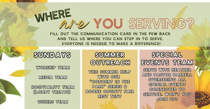 Serving Opportunities