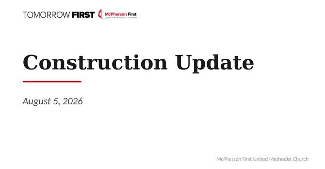 Down to the Punch List: Tomorrow First