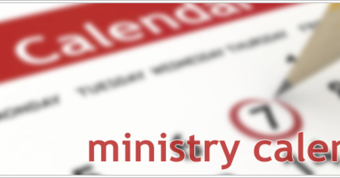 Calendar and Ministry List - August 2026 image
