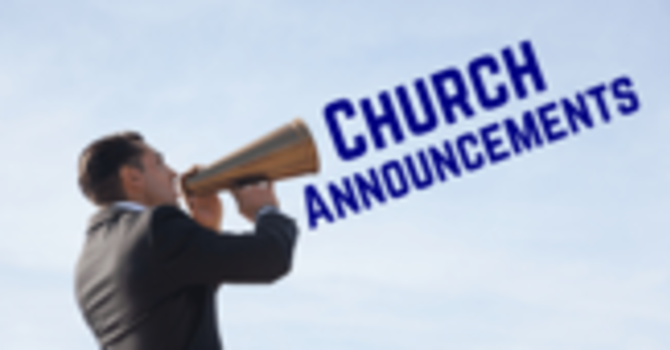 Calvary Community Church Announcements image