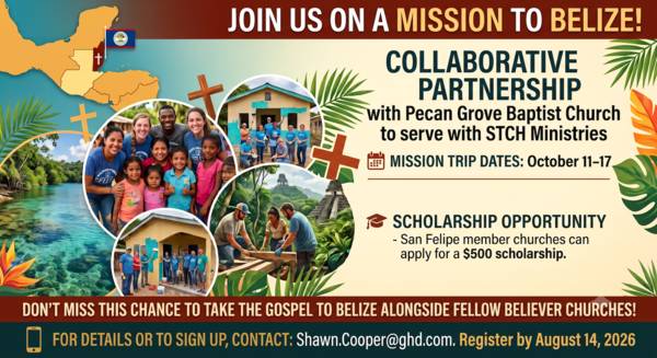 Join Pecan Grove Baptist Church on Mission to Belize!