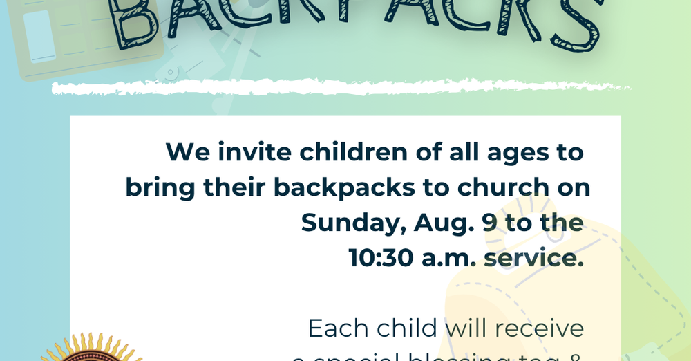 Blessing of the Backpacks