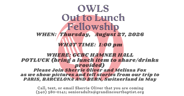 OWLS OUT TO LUNCH
