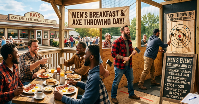 Men's Ministry Breakfast & Axe Throwing 