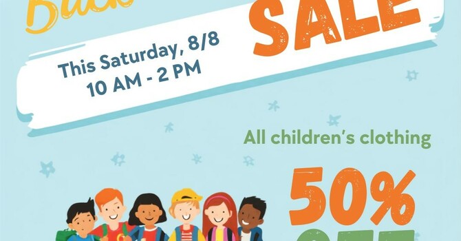 Thrift Shop Sale This Saturday, 8/8 image