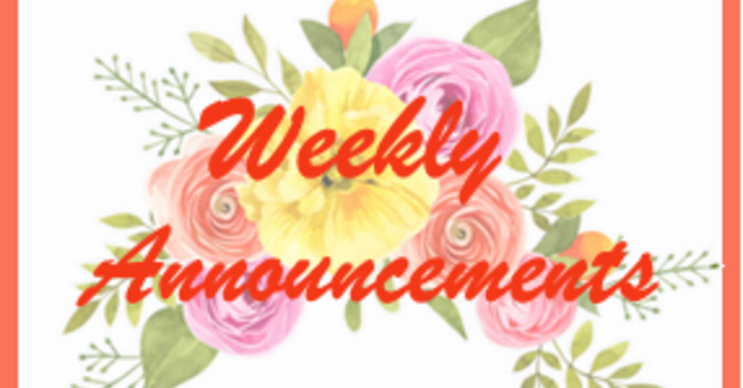 Weekly Announcements