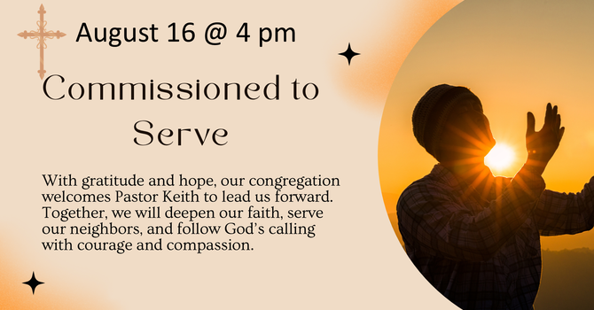 Commissioning Service for Pastor Keith