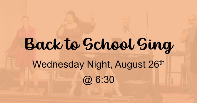 Back to School Sing 