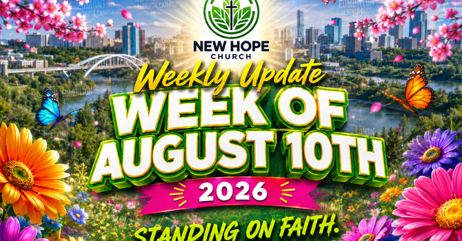 Weekly Update for the week of August 10th, 2026