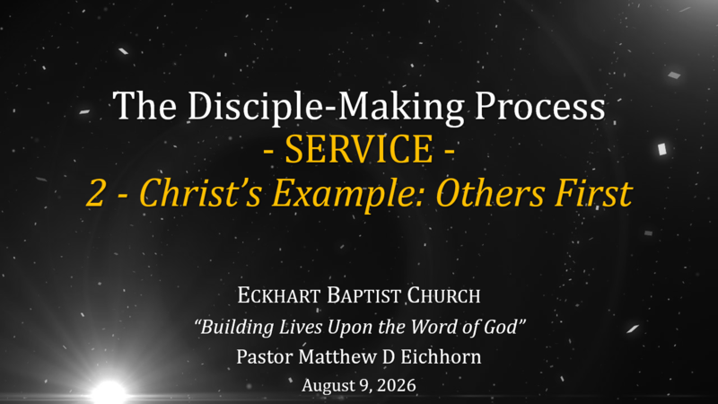 Christ's Example: Others First