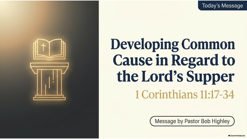 Developing Common Cause in Regard to the Lord's Supper