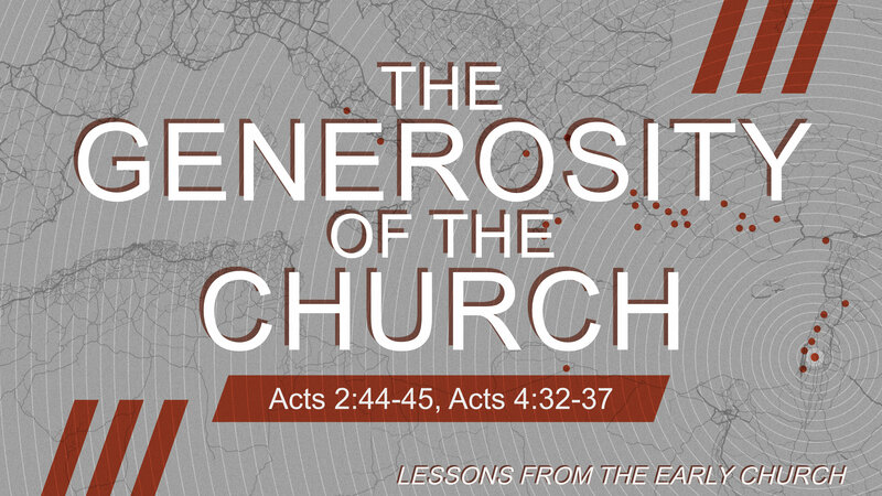 The Generosity of The Church