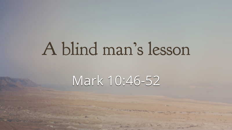A blind mans lesson