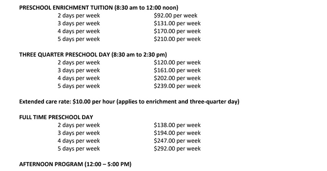 Programs available