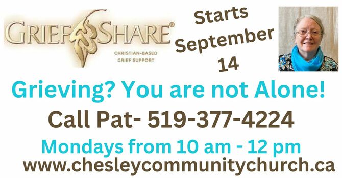 Grief Share coming September 14!