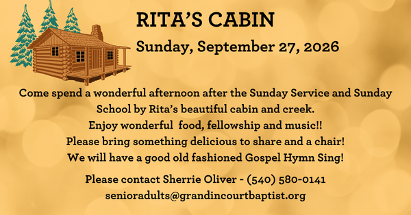 It's Time To Visit Rita's Cabin!
