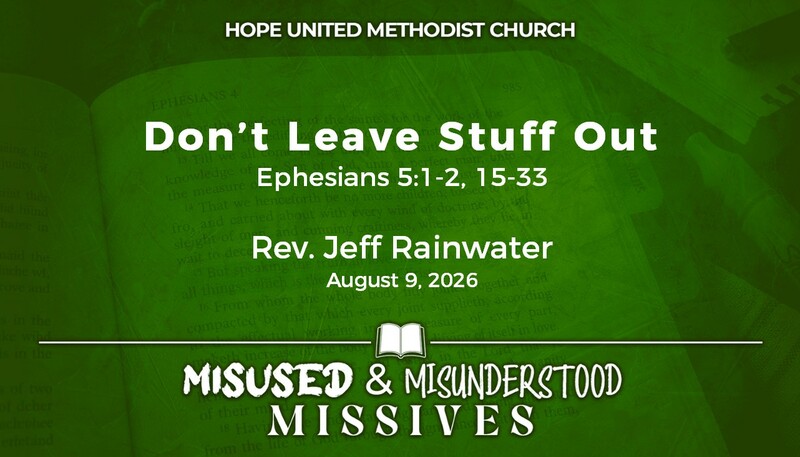 Don't Leave Stuff Out