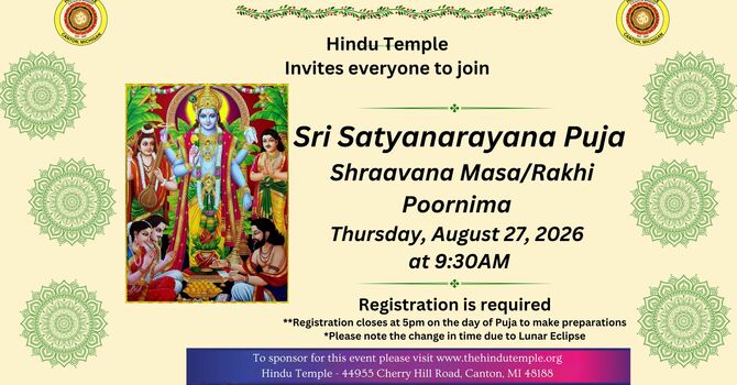 Shravana Masa Poornima Satyanarayana Puja