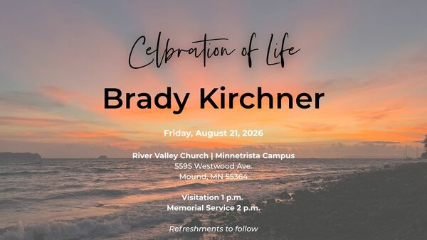 Memorial Service for Brady Kirchner